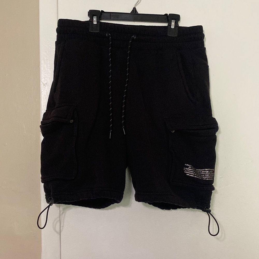 H&M Cargo Sweat Shorts Black Size M